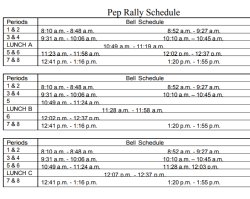 bell schedule